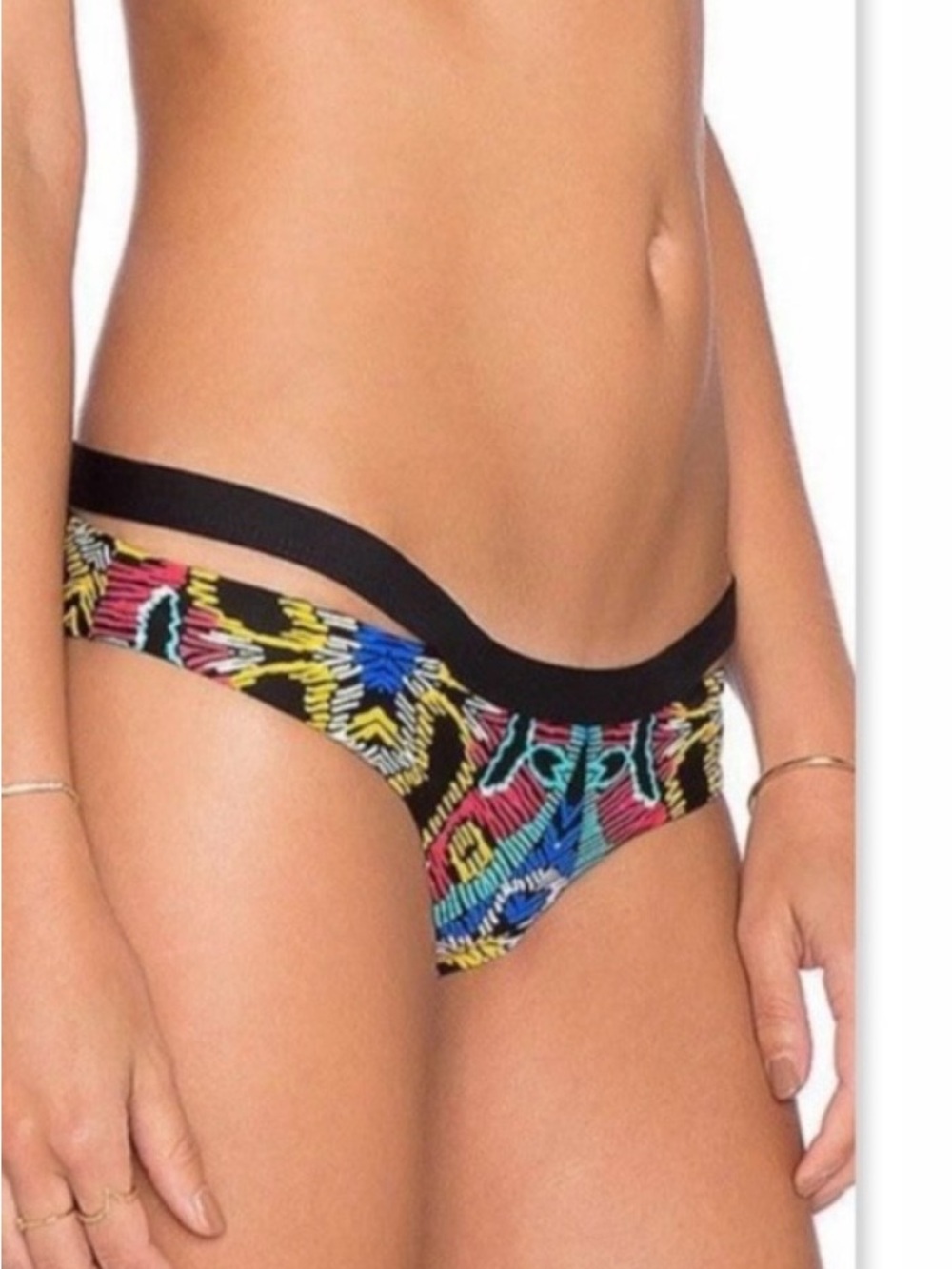 NWT L*Space Moroccan Dreams Hollywood cut-out Bikini Bottoms Small Made in USA